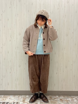 「ブルー」｜Soraさん（レディース・163cm）の冬コーディネート