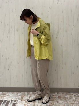 「サマンサ モスモス(Samansa Mos2)」｜「アイテム（マウンテンパーカー）」を使った、Soraさん（レディース・163cm）の春コーディネート
