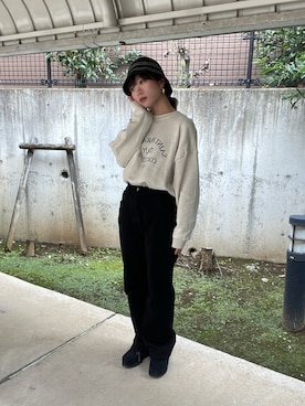「モードストリート」｜「アイテム（モカシン/デッキシューズ）」を使った、annaさん（レディース・152cm）の秋コーディネート
