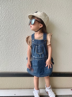 「西松屋」｜「アイテム（ワンピース/ドレス）」を使った、little sister'sさん（キッズ・80cm）の夏コーディネート