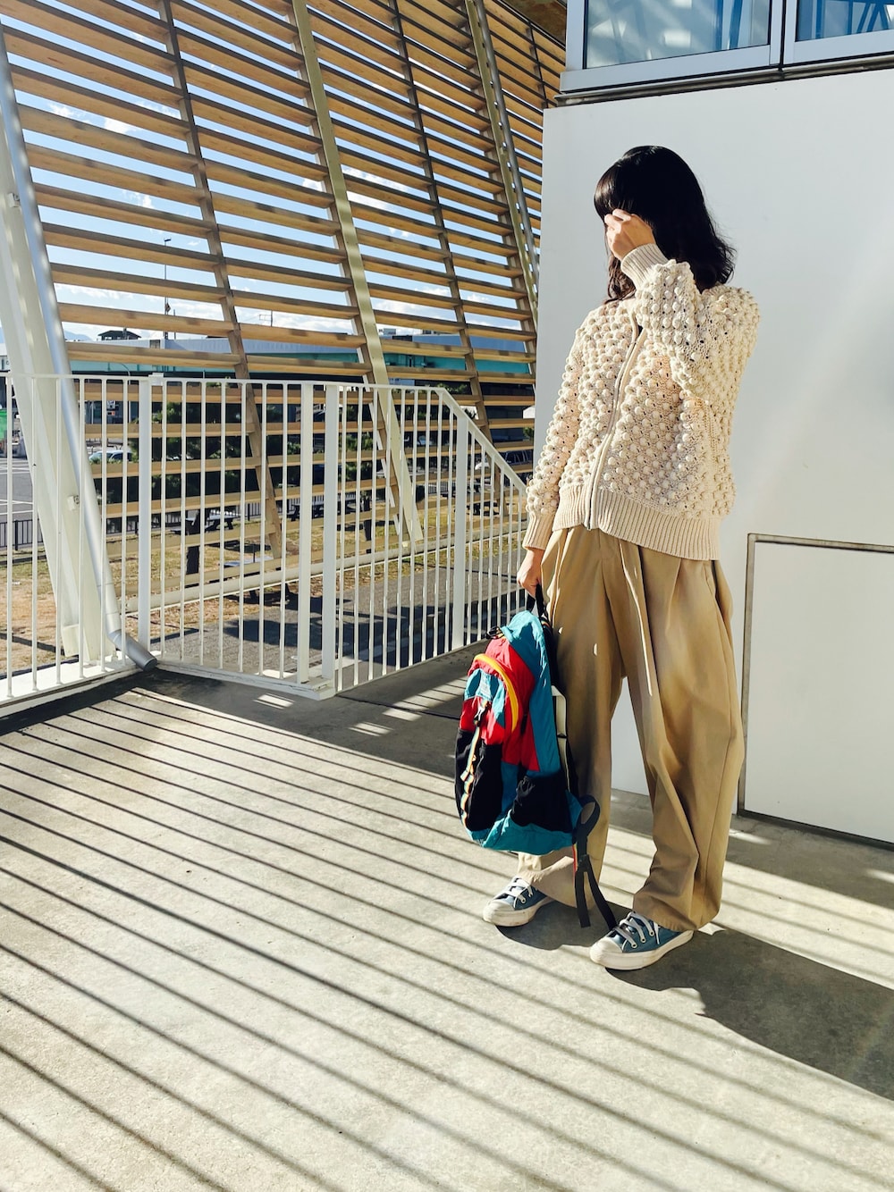 【美品】Curensology ポコポコアミニットカーディガン ライトブラウン 新品 カレンソロジー ポコポコアミニットカーディガン ライトブラウン