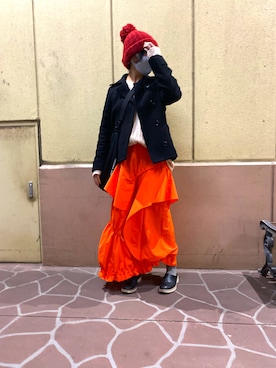 「FRANKLIN & MARSHALL（フランクリンマーシャル）のアイテム」を使った、nananananana3さん（レディース・160cm）の冬コーディネート