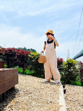 「OUTIL（ウティ）のアイテム」を使った、nananananana3さん（レディース・160cm）の夏コーディネート