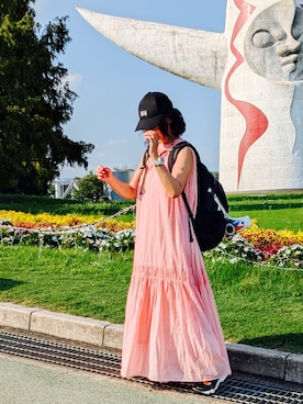 「CHUMS（チャムス）のアイテム」を使った、nananananana3さん（レディース・160cm）の秋コーディネート