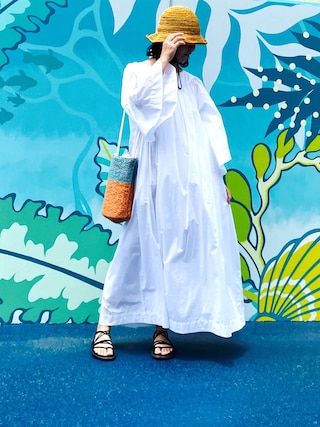 6（ロク）の「＜ne Quittez pas × 6(ROKU)＞COTTON POPLIN DRESS