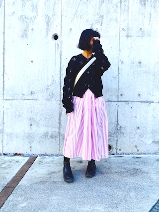 トップス 6 ROKU LILY YARN SUKASHI KNIT CAMISOLE 6（ロク）の「＜6(ROKU)＞LILY YARN SUKASHI KNIT CAMISOLE