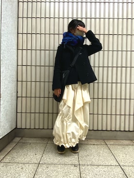 「FRANKLIN & MARSHALL（フランクリンマーシャル）のアイテム」を使った、nananananana3さん（レディース・160cm）の冬コーディネート