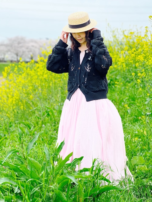 6（ロク）の「＜6(ROKU)＞LILY YARN SUKASHI CARDIGAN/カーディガン