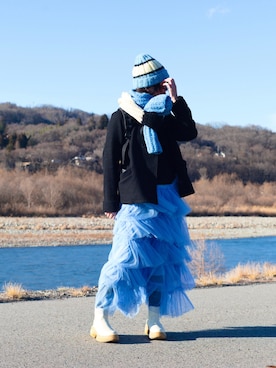 「Ameri（アメリ）のアイテム（スカート）」を使った、nananananana3さん（レディース・160cm）の冬コーディネート