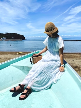 「アイテム（サンダル）」を使った、nananananana3さん（レディース・160cm）の夏コーディネート