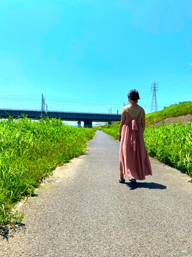 「LA BELLE ETUDE（ラベルエチュード）のアイテム（ワンピース）」を使った、nananananana3さん（レディース・160cm）の夏コーディネート