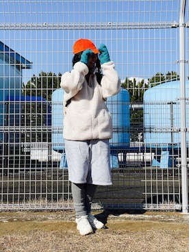 「SHIPS（シップス）のアイテム（帽子）」を使った、nananananana3さん（レディース・160cm）の冬コーディネート