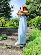 EDWIN×ETRETOKYO COREデニムハイライズサススカートを使った人気