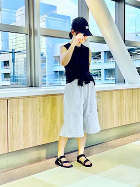 「Ray BEAMS（レイビームス）のアイテム」を使った、nananananana3さん（レディース・160cm）の夏コーディネート
