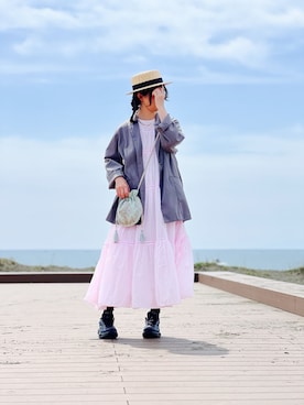 「Kastane（カスタネ）のアイテム（ジャケット/アウター）」を使った、nananananana3さん（レディース・160cm）の春コーディネート