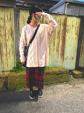 「FRANKLIN & MARSHALL（フランクリンマーシャル）のアイテム」を使った、nananananana3さん（レディース・160cm）の秋コーディネート