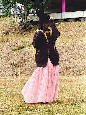 「アイテム（バックパック/リュック）」を使った、nananananana3さん（レディース・160cm）の秋コーディネート