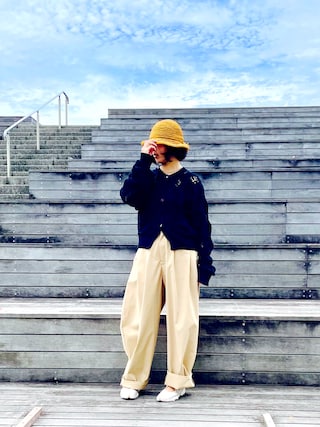 6（ロク）の「＜6(ROKU)＞LILY YARN SUKASHI CARDIGAN