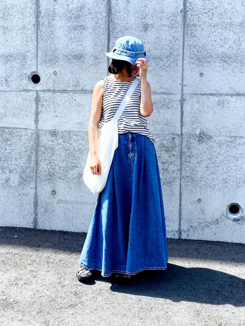 スピックアンドスパン　ハイパーマキシスカート　something デニム Spick & Span（スピックアンドスパン）の「【SOMETHING × Spick