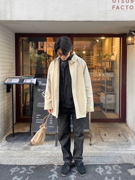 「Clarks（クラークス）のアイテム」を使った、SHOTAさん（メンズ・171cm）の春コーディネート