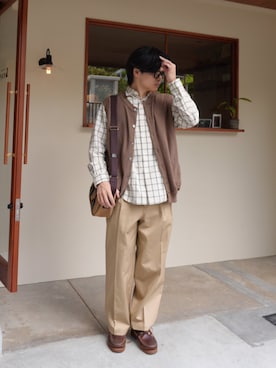 「BRADY（ブレディー）のアイテム」を使った、SHOTAさん（メンズ・171cm）の春コーディネート