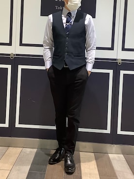 「アイテム（フォーマルスーツ/小物）」を使った、BRICK HOUSE by Tokyo Shirts 川崎アゼリア店さん（メンズ・170cm）の冬コーディネート