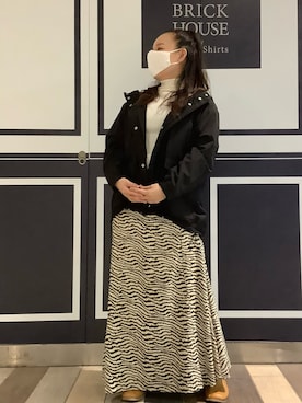「タートルネック」｜「アイテム（マウンテンパーカー）」を使った、BRICK HOUSE by Tokyo Shirts 川崎アゼリア店さん（レディース・152cm）の秋コーディネート