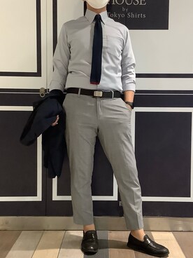 「BRICK HOUSE by TOKYO SHIRT（ブリックハウス）のアイテム（ジャケット/アウター）」を使った、BRICK HOUSE by Tokyo Shirts 川崎アゼリア店さん（メンズ・175cm）の夏コーディネート