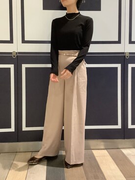 「BRICK HOUSE by TOKYO SHIRT」｜「アイテム（アクセサリー）」を使った、BRICK HOUSE by Tokyo Shirts 川崎アゼリア店さん（レディース・161cm）の秋コーディネート