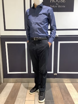 「アイテム（ビジネスシャツ）」を使った、BRICK HOUSE by Tokyo Shirts 川崎アゼリア店さん（メンズ・170cm）の夏コーディネート