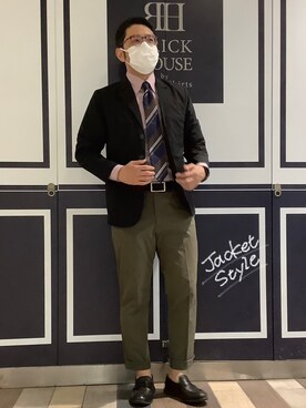「BRICK HOUSE by TOKYO SHIRT（ブリックハウス）のアイテム（ジャケット/アウター）」を使った、BRICK HOUSE by Tokyo Shirts 川崎アゼリア店さん（メンズ・175cm）の夏コーディネート