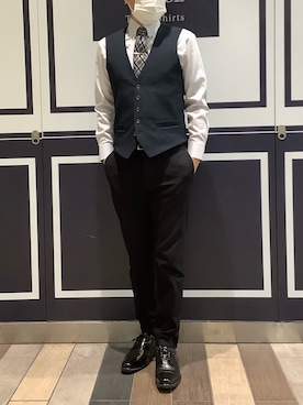 「アイテム（フォーマルスーツ/小物）」を使った、BRICK HOUSE by Tokyo Shirts 川崎アゼリア店さん（メンズ・170cm）の冬コーディネート