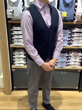 BRICK HOUSE シャツ工房 富山ファボーレ店さん（メンズ・177cm）の冬コーディネート