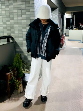 ZARAニットジャケットコート ニットコート パッチポケット - グレー