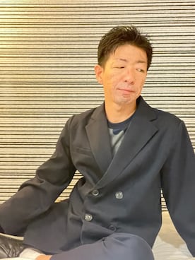 「EVRIS（エヴリス）のアイテム（テーラードジャケット）」を使った、攝groovinさん（メンズ・175cm）の秋コーディネート