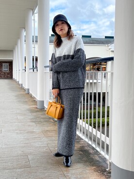 「Chez toi（シェトワ）のアイテム（ブーツ）」を使った、kanaeさん（レディース・159cm）の冬コーディネート