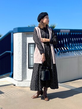 「Chez toi（シェトワ）のアイテム（ブーツ）」を使った、kanaeさん（レディース・159cm）の秋コーディネート