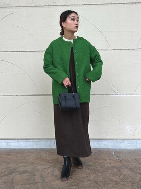 「Chez toi（シェトワ）のアイテム（ブルゾン）」を使った、kanaeさん（レディース・159cm）の冬コーディネート