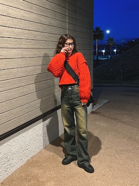 「スポンジニット」｜kanaeさん（レディース・160cm）の冬コーディネート