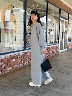 「ハンチング」｜「アイテム（ワンピース）」を使った、kanaeさん（レディース・160cm）の秋コーディネート