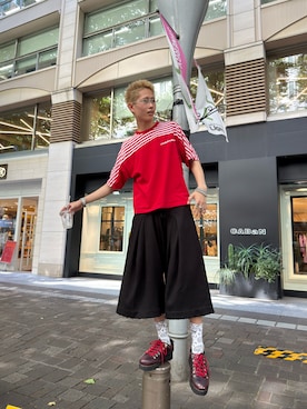 「アイテム（ローファー）」を使った、綾さん（メンズ・173cm）の秋コーディネート