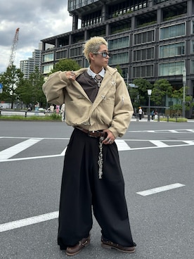 「アイテム（ジャケット/アウター）」を使った、綾さん（メンズ・173cm）の秋コーディネート