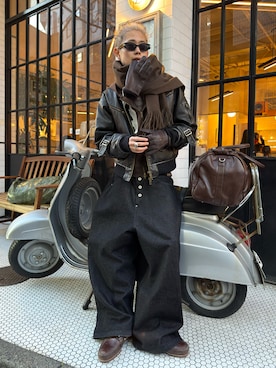 「アイテム（手袋）」を使った、綾さん（メンズ・173cm）の冬コーディネート