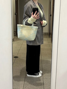 「アイテム（テーラードジャケット）」を使った、suiさん（レディース・152cm）の春コーディネート