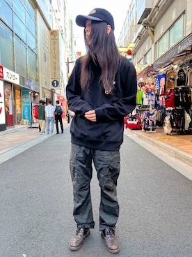 「AVIREX（アヴィレックス）のアイテム（スウェット）」を使った、しまさん（メンズ・176cm）の秋コーディネート