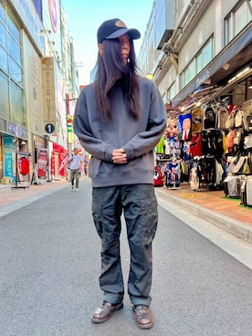 「AVIREX（アヴィレックス）のアイテム（スウェット）」を使った、しまさん（メンズ・176cm）の秋コーディネート