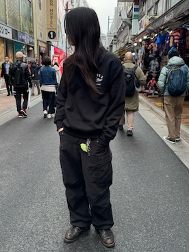 「AVIREX（アヴィレックス）のアイテム（スウェット）」を使った、しまさん（メンズ・176cm）の秋コーディネート
