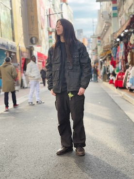 「AVIREX（アヴィレックス）のアイテム（ブルゾン）」を使った、しまさん（メンズ・176cm）の冬コーディネート