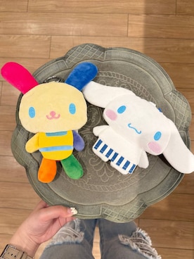 「LOWRYS FARM（ローリーズファーム）の【サンリオキャラクターズ】ポーチ付きエコBAG 647248/GOODS（エコバッグ/サブバッグ、その他）」を使った、ローサさん（レディース）の春コーディネート