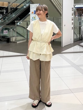 「アイテム（Tシャツ/カットソー）」を使った、ローサさん（レディース・159cm・10代）の夏コーディネート